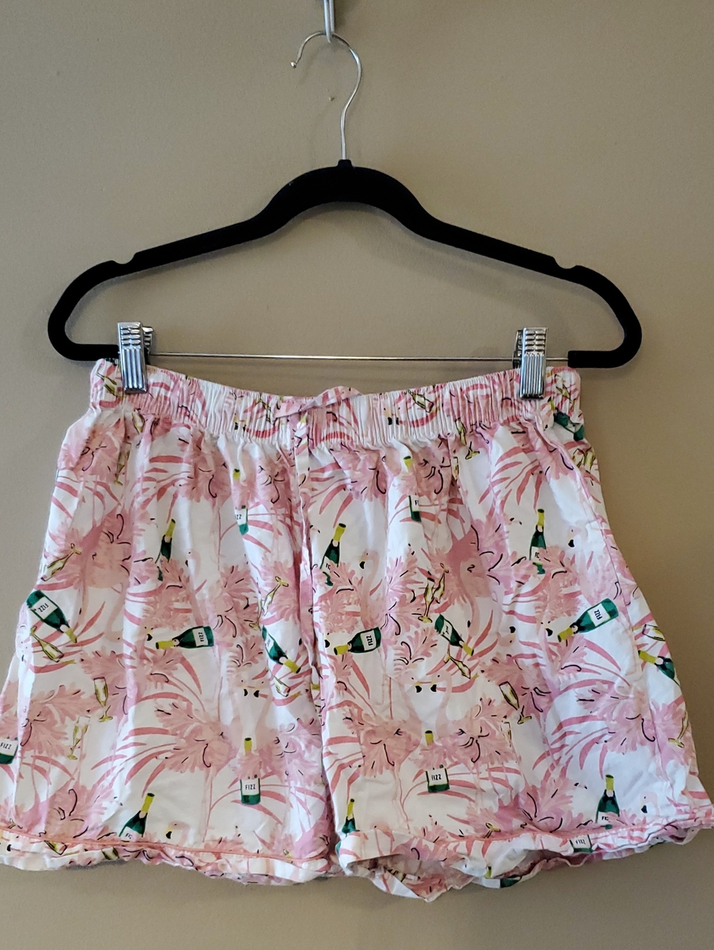 8 Oak Lane Flamingo Bubbly Long Sleeve Shorts Pajama Set Size L/XL - Picture 6 of 8